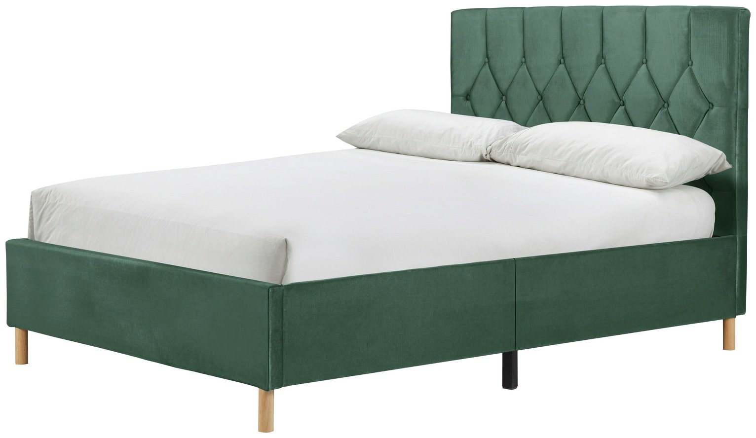 Birlea Loxley Small Double Fabric Bed Frame - Green