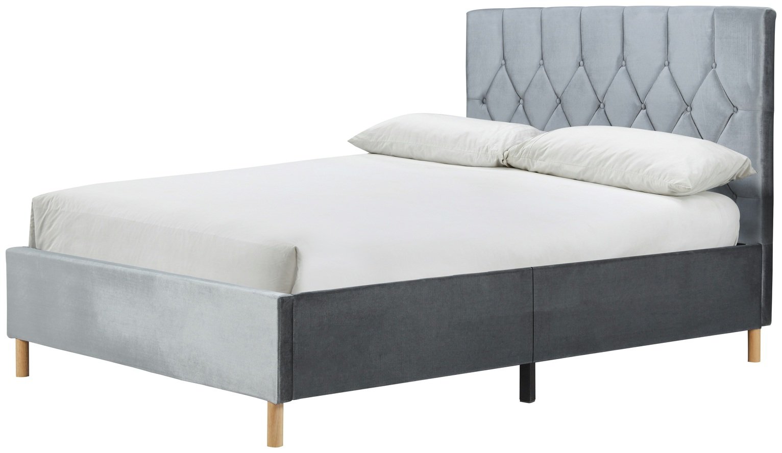 Birlea Loxley Small Double Fabric Bed Frame - Grey