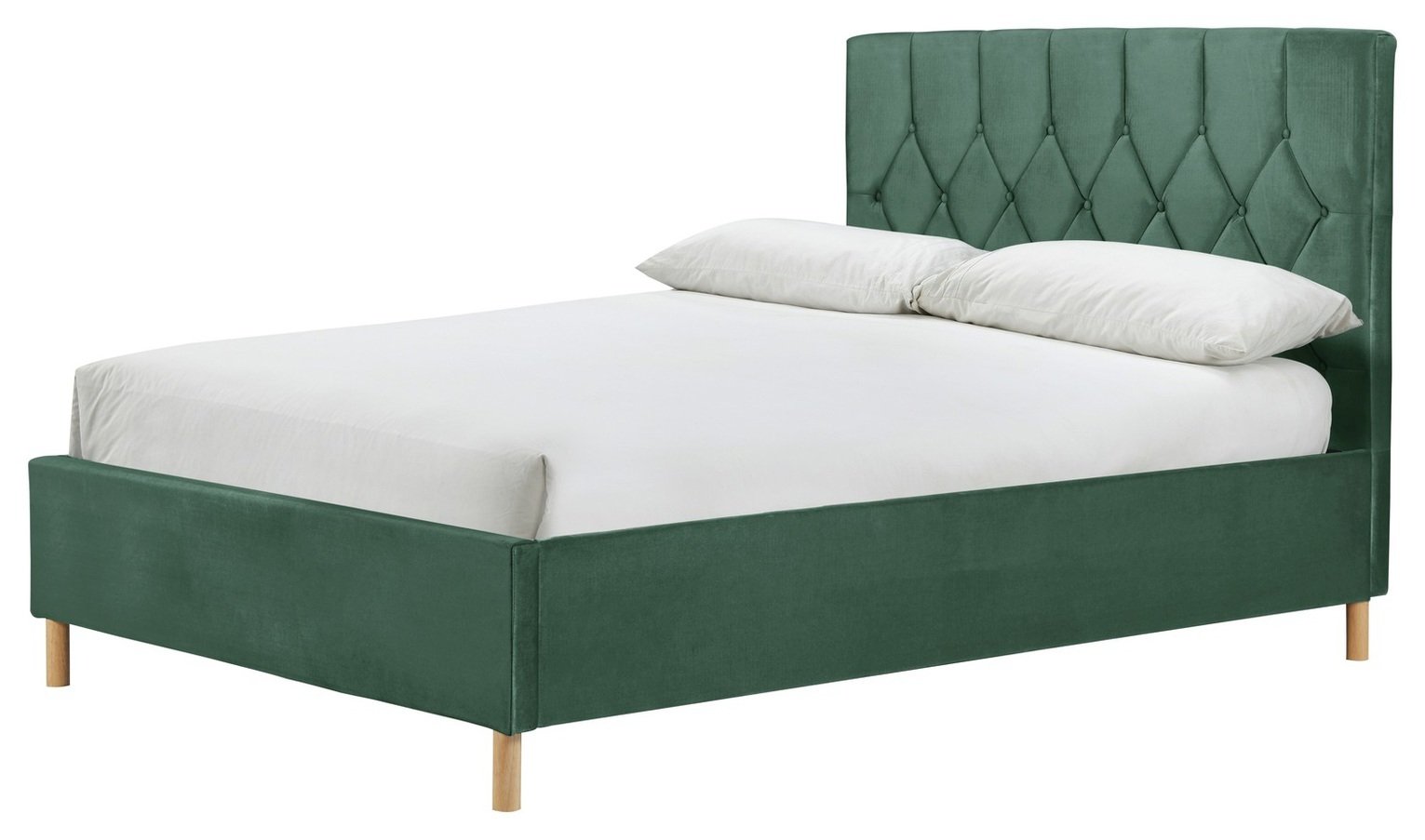 Birlea Loxley Double Ottoman Fabric Bed Frame - Green