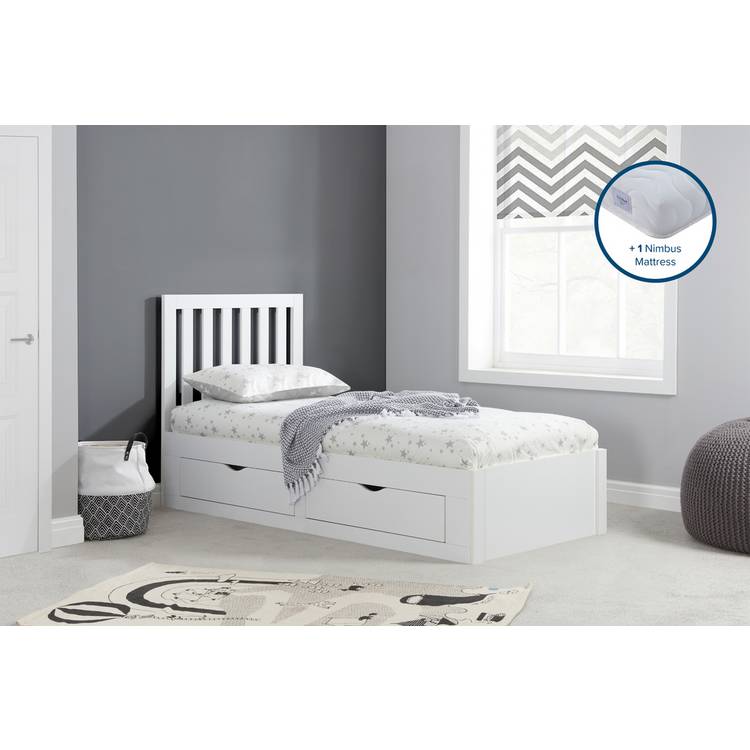 Birlea Appleby Single Wood Effect Bed Frame - White 0