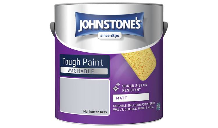 Johnstone's Washable Matt Paint 2.5L - Manhattan Grey