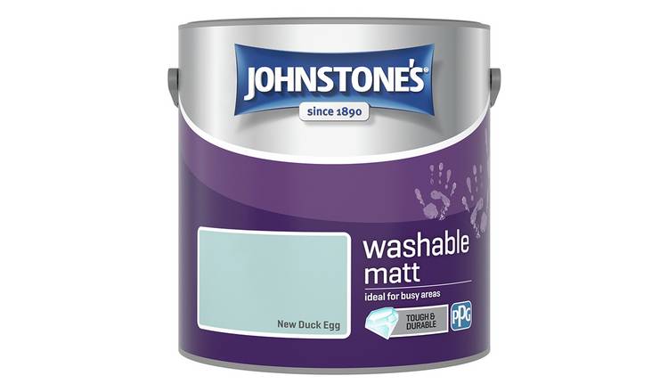 Johnstones Washable Matt Matt Paint - New Duck Egg, 2.5L