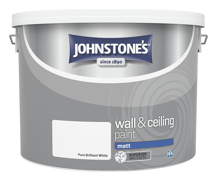 Johnstones Wall and Ceiling Matt Paint - Brilliant White 10L