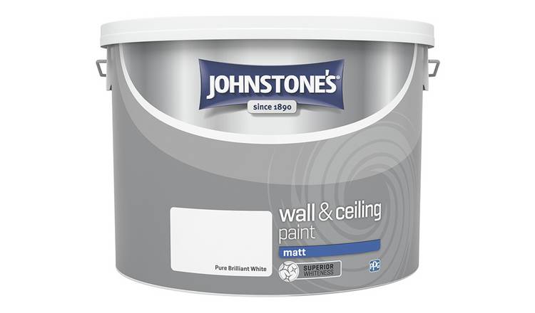 Johnstones Wall and Ceiling Matt Paint 10L - Brilliant White