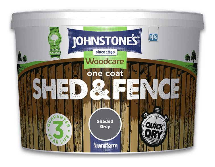 Johnstones One Coat Shed and Fence - Shaded Grey, 9L