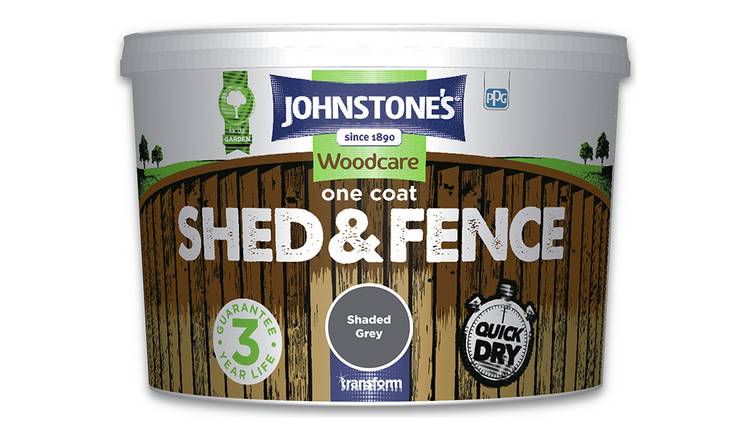 Johnstones One Coat Shed and Fence - Shaded Grey, 9L
