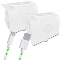 Stealth Xbox Twin Battery Packs With Premium Braided Cable 