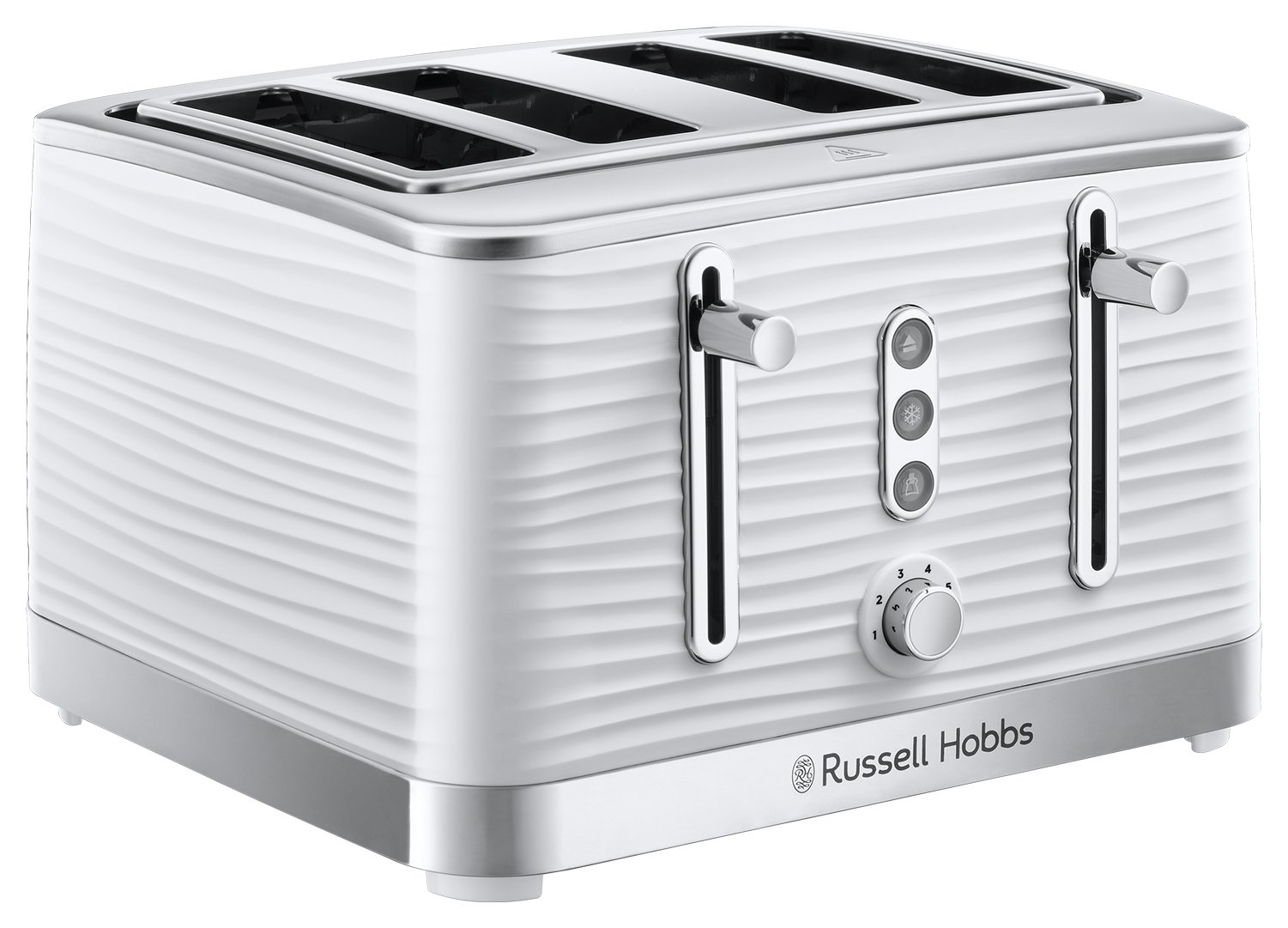 Russell Hobbs Inspire 4 Slice White Plastic Toaster 24380