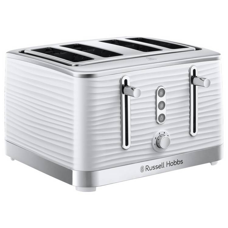 Russell Hobbs Inspire 4 Slice White Plastic Toaster 24380 0
