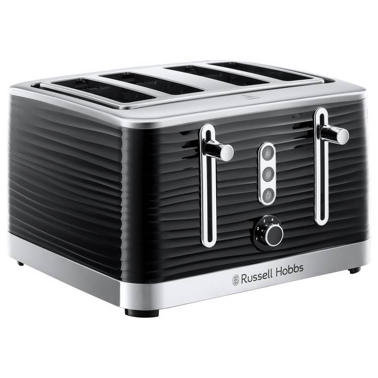 Russell Hobbs Inspire 4 Slice Black Plastic Toaster 24381 0