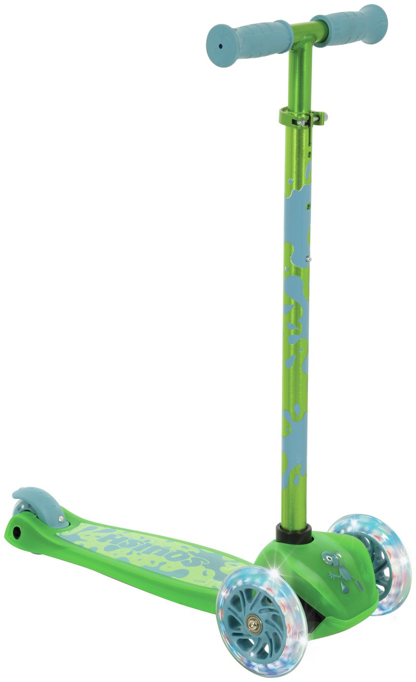 Squish Mini Flex LED Tilt Tri Scooter - Green