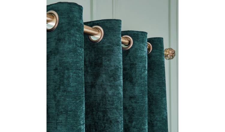 Hyperion Selene Chenille Curtain - Teal - 168X229cm