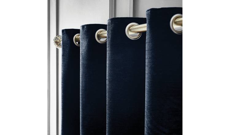 Hyperion Selene Chenille Curtain - Navy - 117X229cm