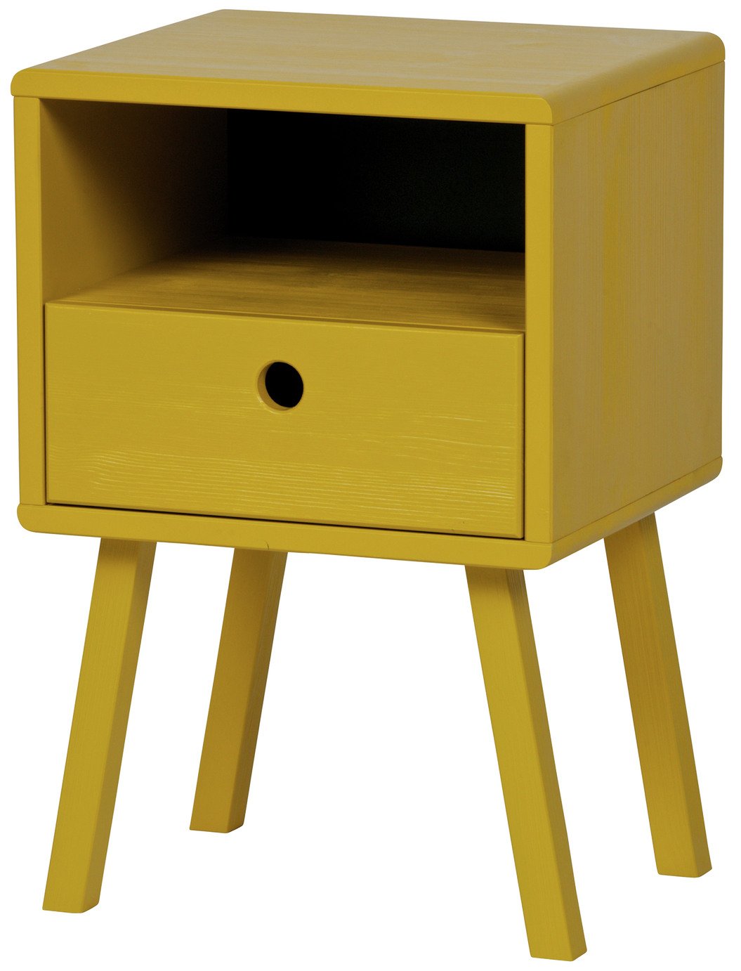 Woood Sammie Mustard Bedside Cabinet