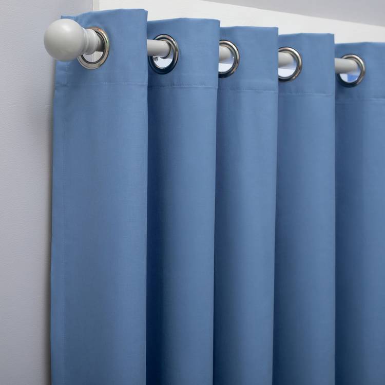 Habitat Kids Plain Blackout Eyelet Curtains - Blue 0