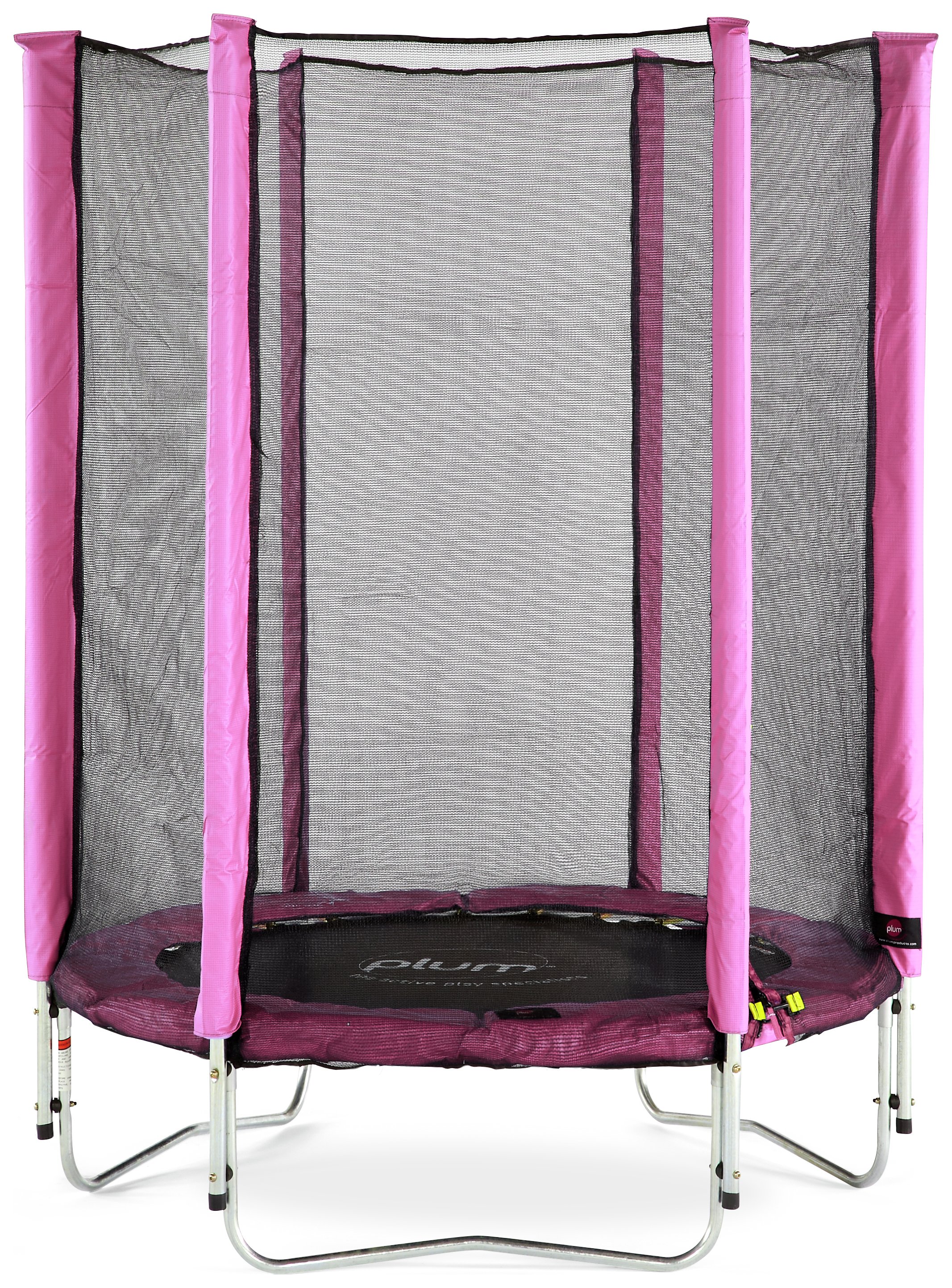 Plum Junior Trampoline and Enclosure - Pink