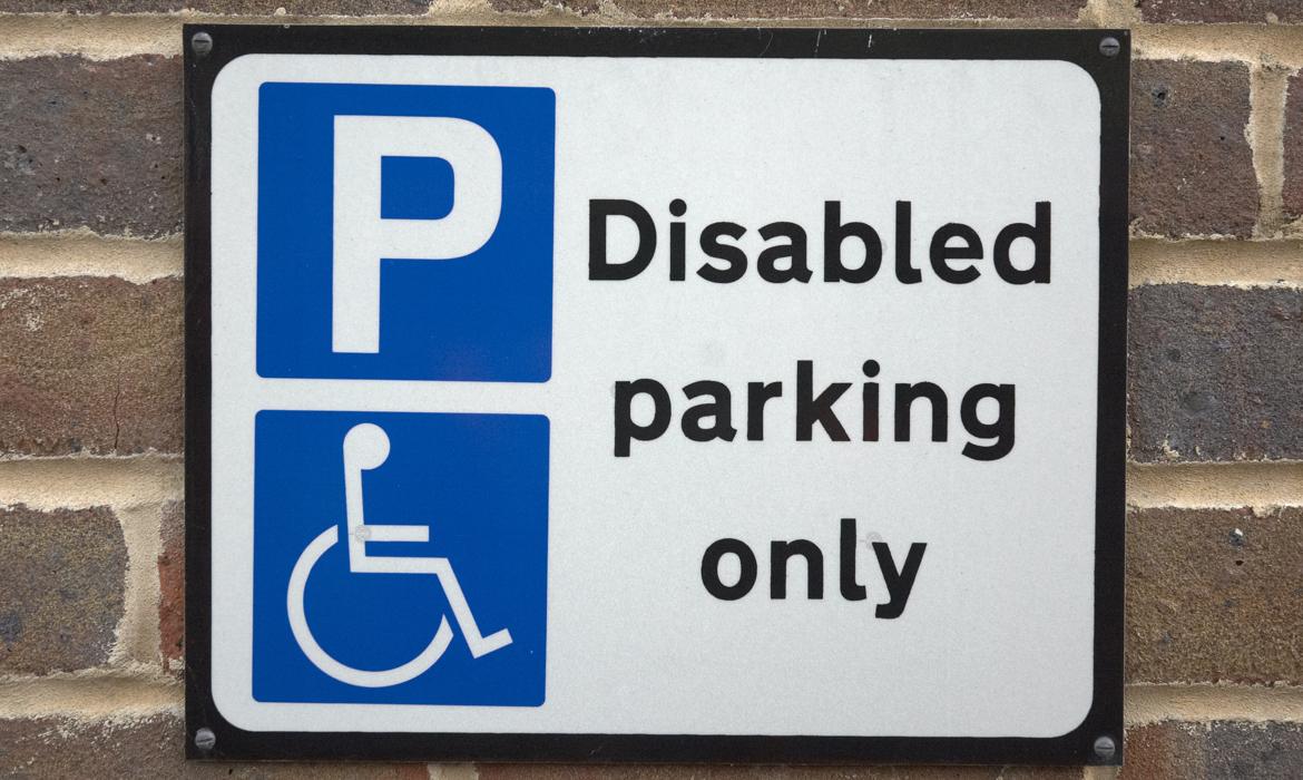Where can you park with a blue badge?