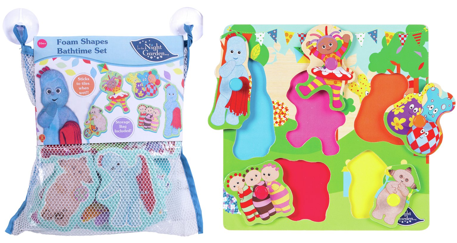 In The Night Garden Bath Set and Wooden Puzzle Bundle