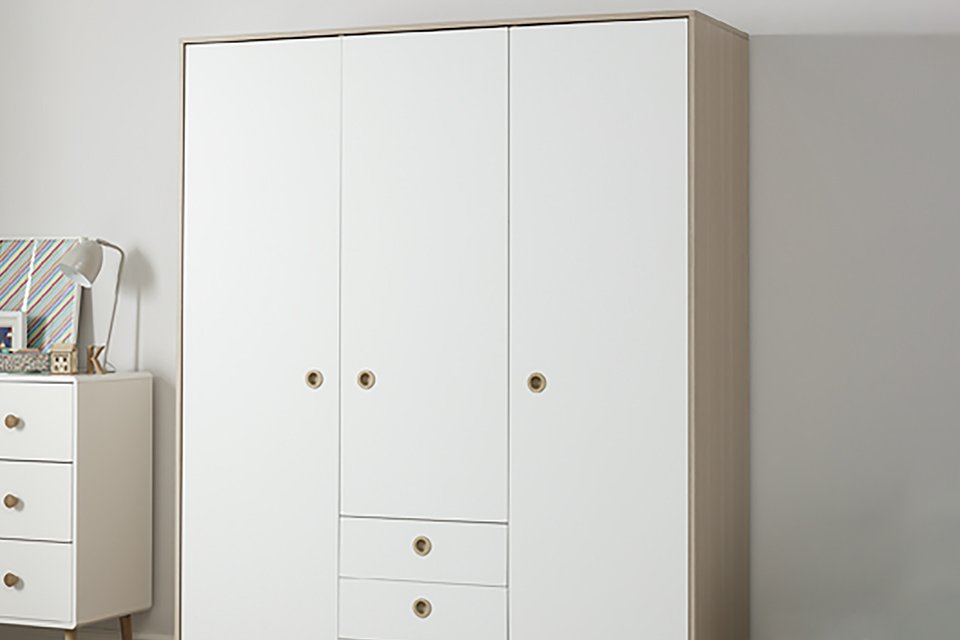 Habitat kids' Camden 3 door 3 drawer wardrobe.