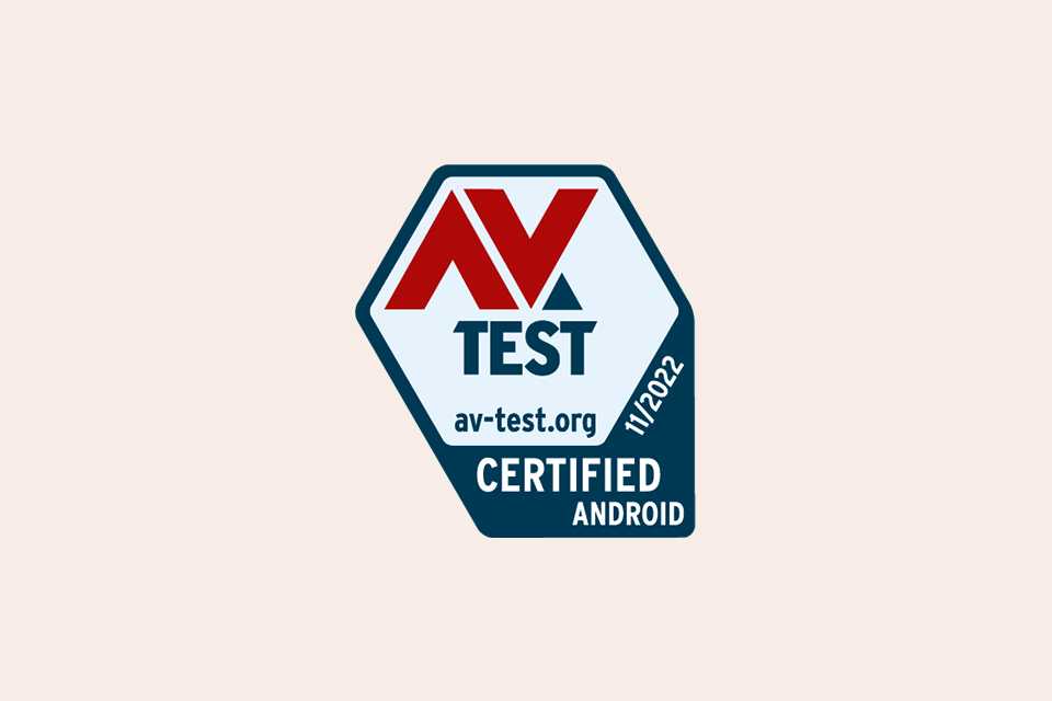 An icon of the AV Test Certified Android award.