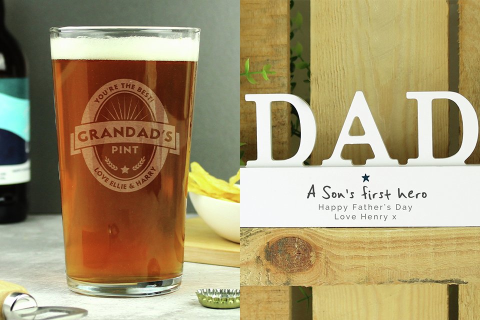 Personalised gifts. Show your dad how much you know and adore him with a personalised gift.