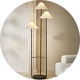 Multi-head floor lamps.