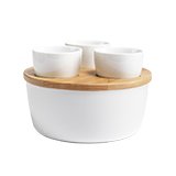 Serving bowls and platters.