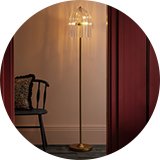 Statement floor lamps.