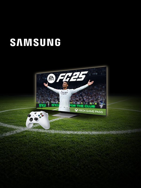 Free wireless Xbox controller and 1 month of Xbox game pass ultimate when you buy selected 2026 Samsung TVs with Xbox built-in. Offer ends 10.07.26.