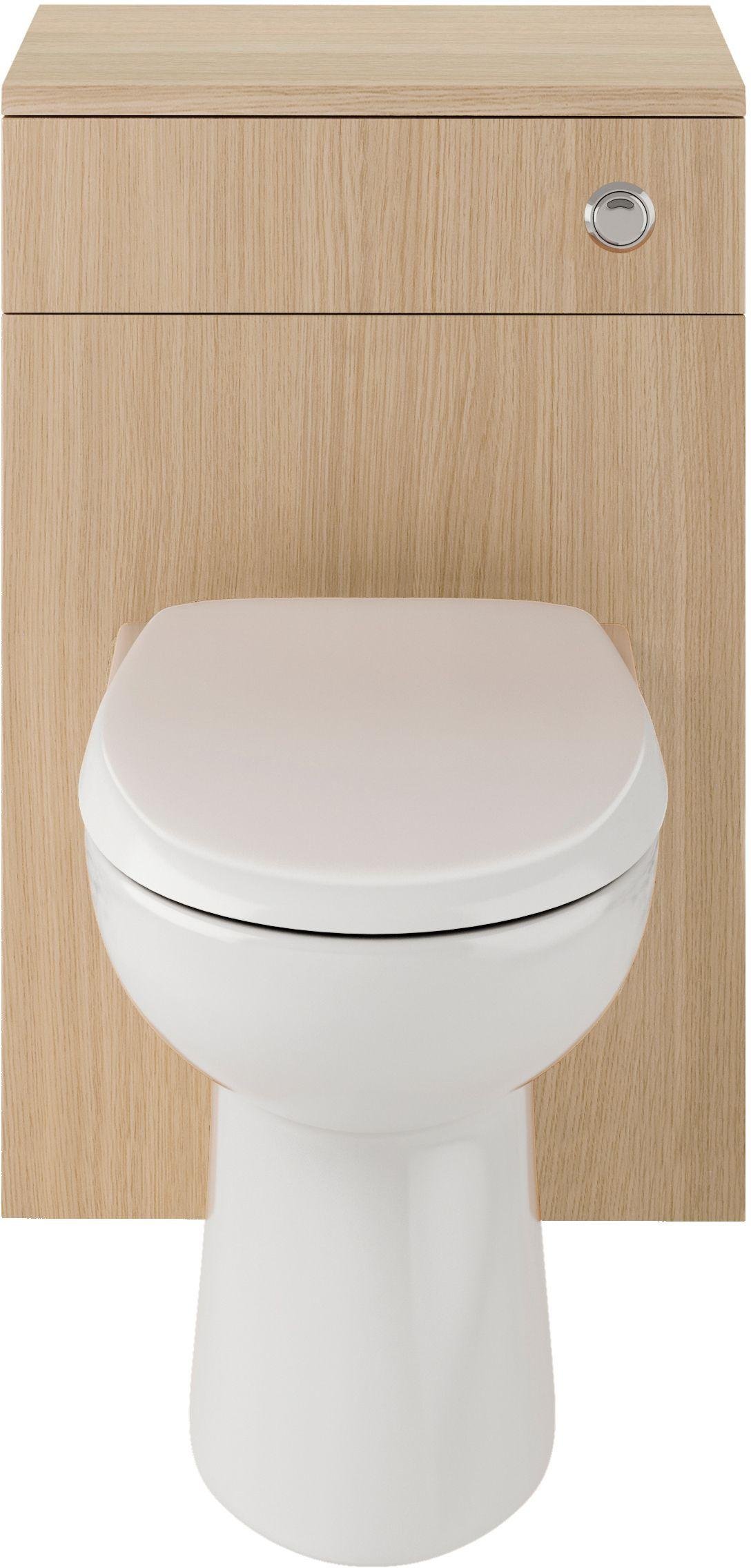 Lavari Ferne WC Unit Oak with Toilet and Seat
