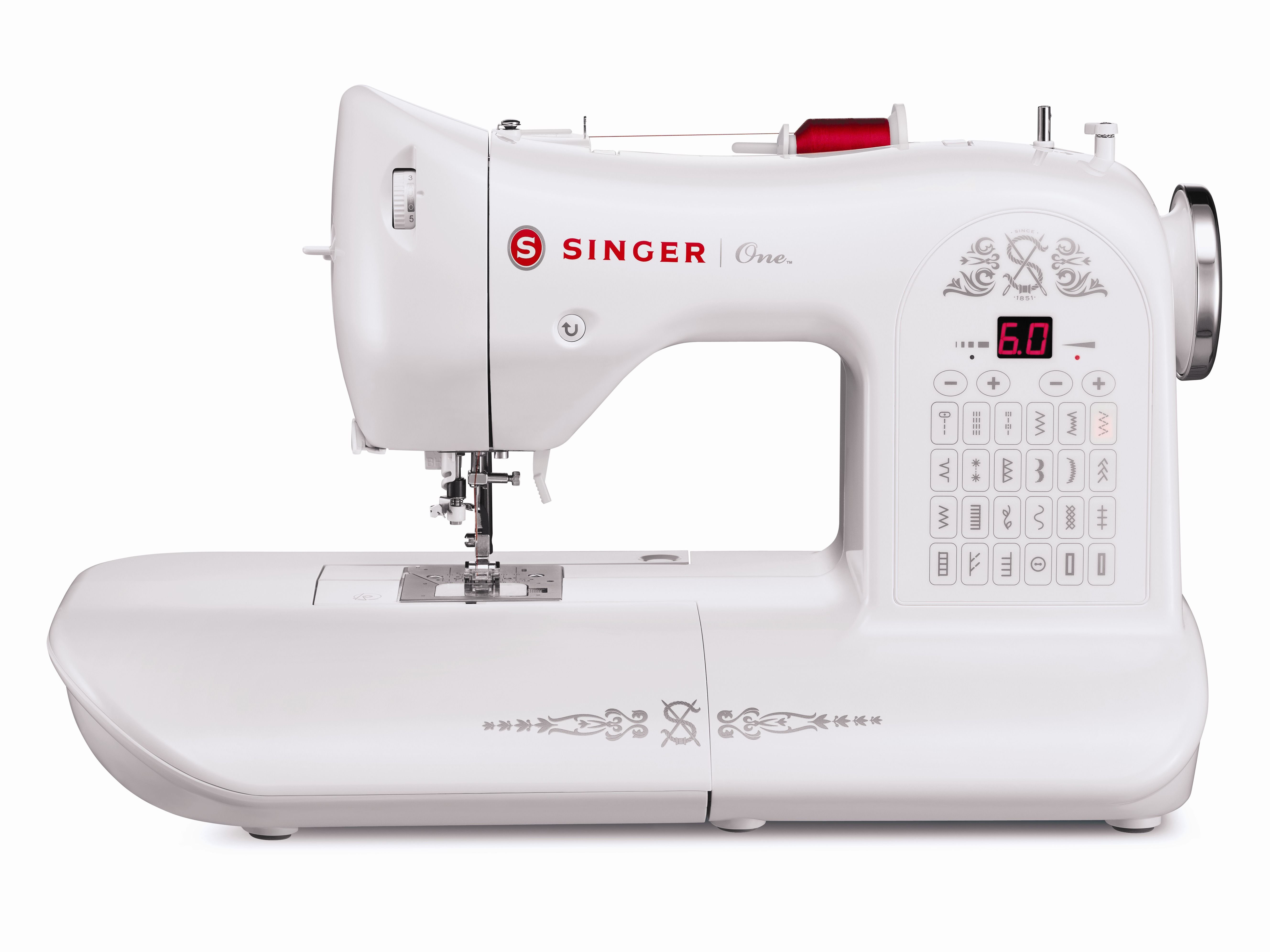 Singer Model One Sewing Machine - White.