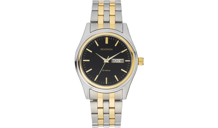 Buy Sekonda Men s Two Tone Stainless Steel Bracelet Watch Men s watches Argos