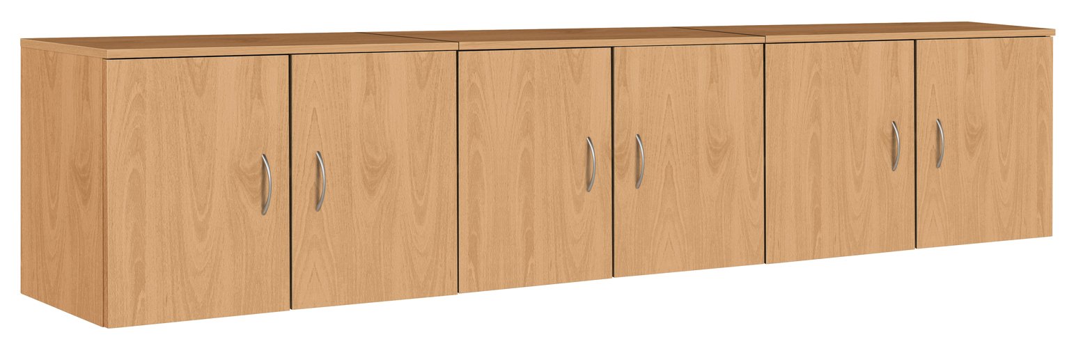 Argos Home Cheval Overbed Cupboards - Beech Effect