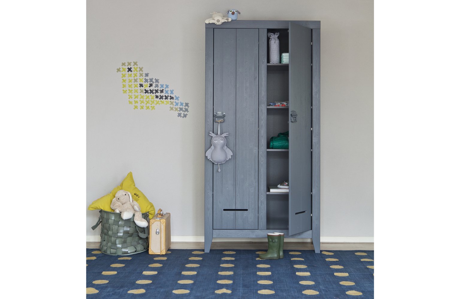 Woood Kluis Concrete Grey Cabinet