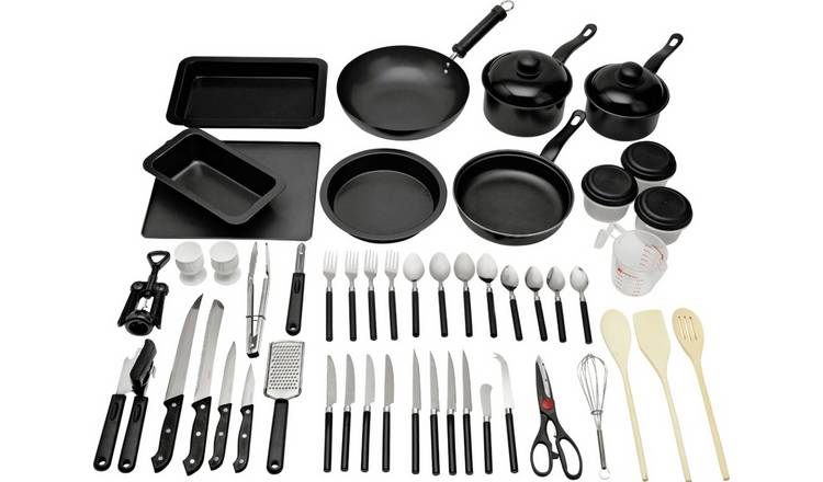 Art and Cook 50pc Food Prep Storage Utensil Kitchen Starter Set NEW IN BOX