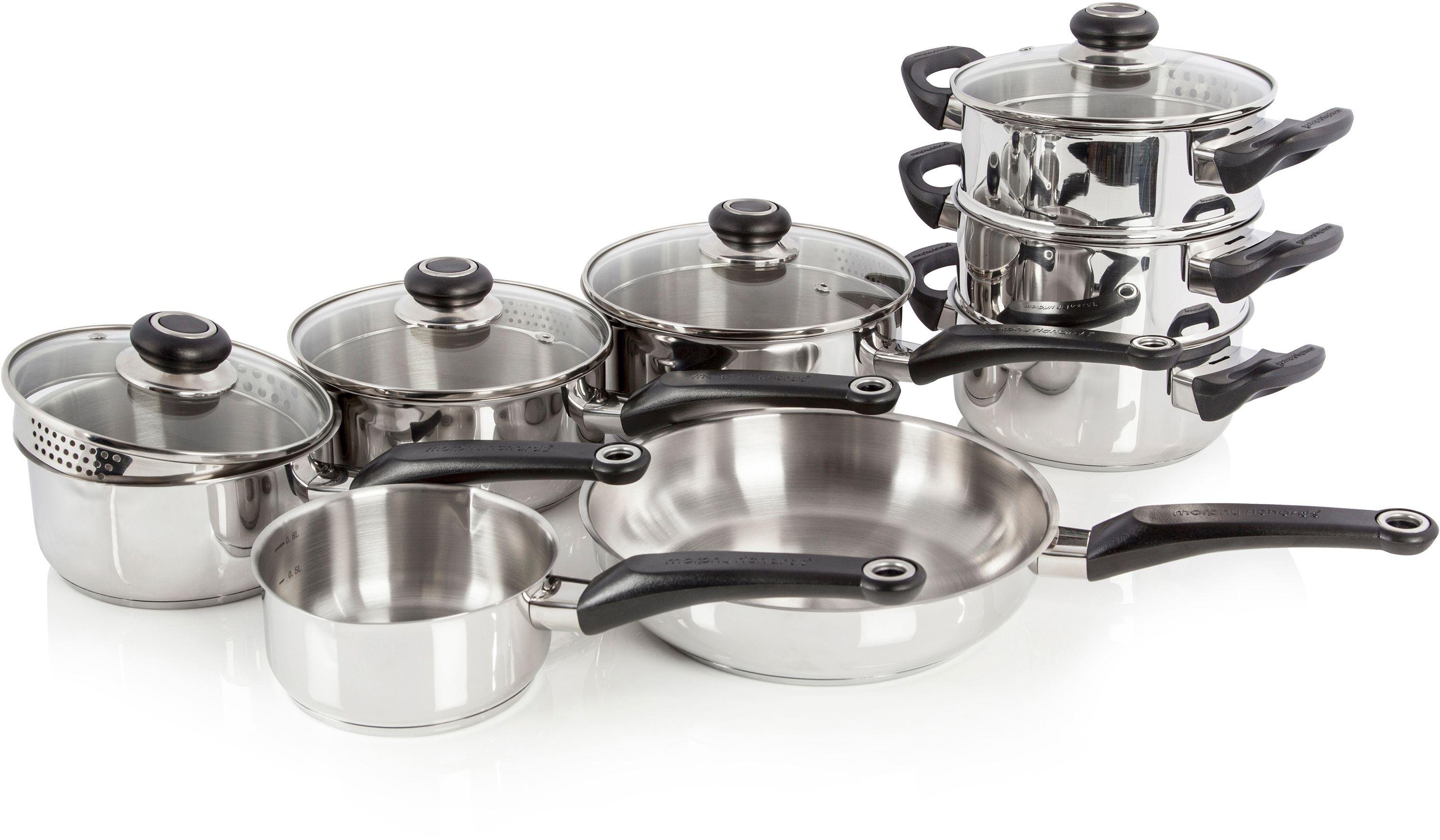 Morphy Richards Equip 8 Piece Stainless Steel Pan Set Reviews