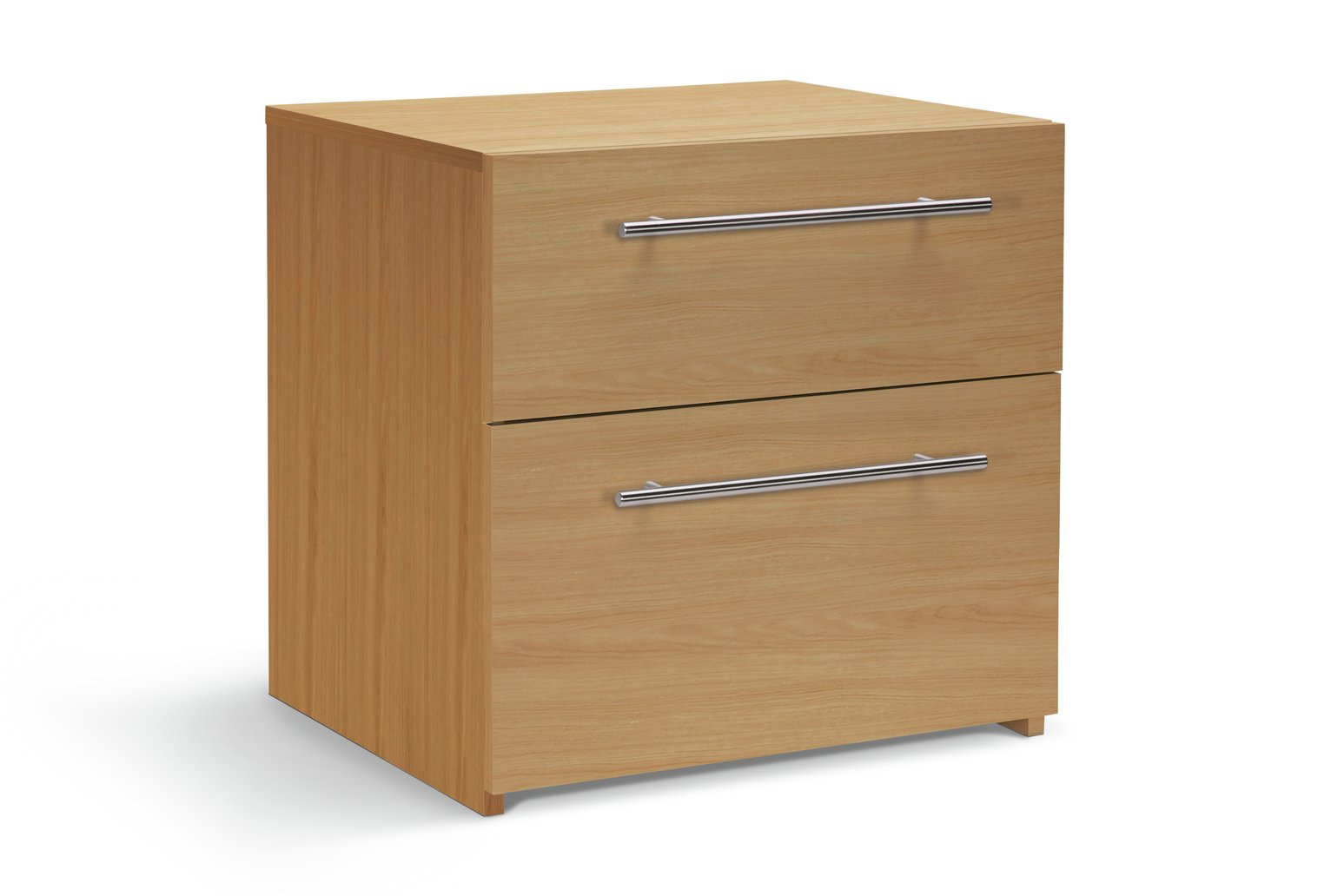 Argos Home Atlas 2 Drawer Bedside Table - Oak Effect