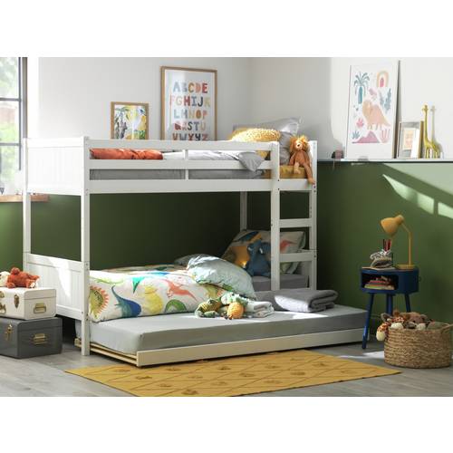 Buy Argos Home Detachable White Bunk Bed with Trundle ...