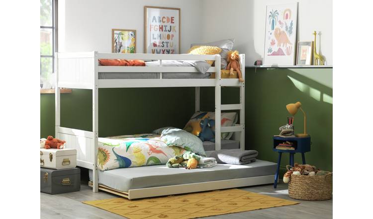 Habitat Detachable Bunk Bed with Trundle - White