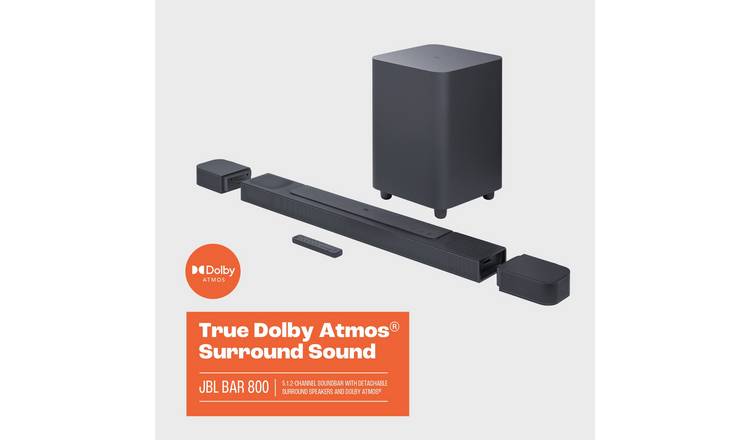 JBL 720 W 5.1.2-Channel Soundbar With Detachable Surround Speakers with  Dolby Atmos, Black, BAR800 Online at Best Price, Home Theatre