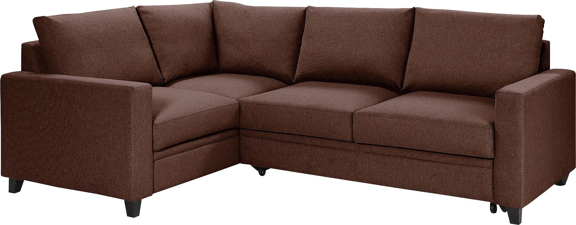 Argos Home Seattle Left Corner Fabric Sofa Bed - Brown