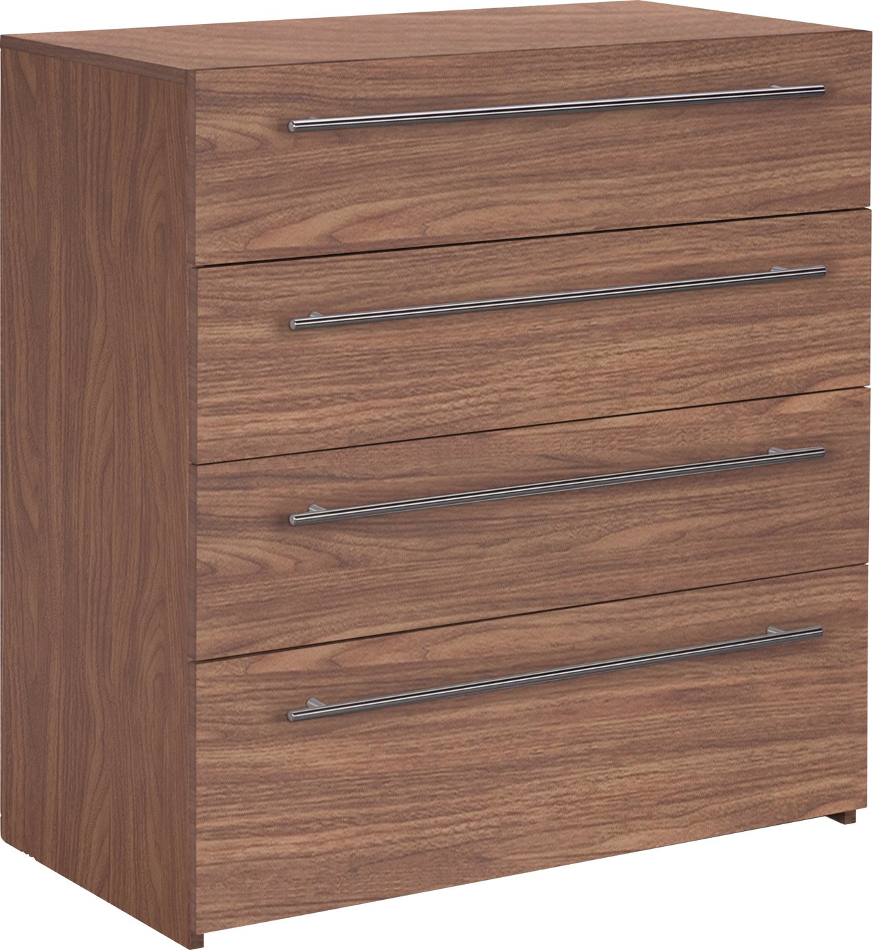 Argos Home Atlas 4 Drawer Chest - Walnut Effect