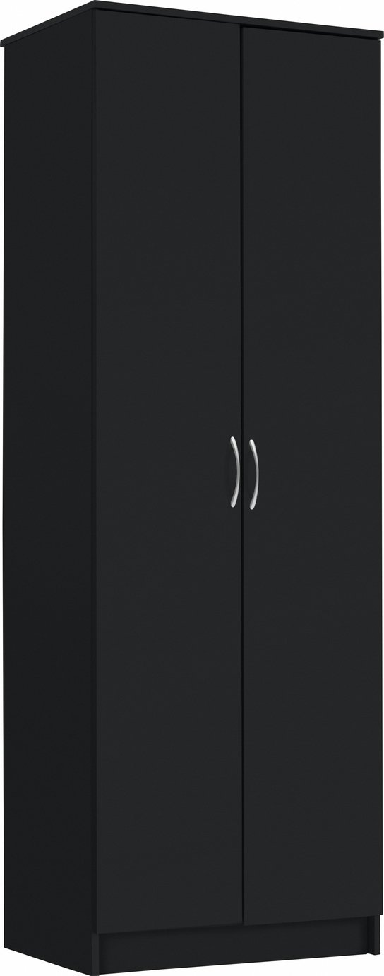 Argos Home Cheval 2 Door Wardrobe - Black