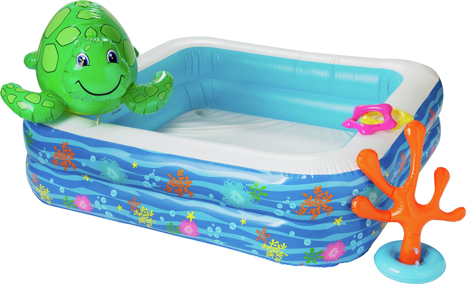 Chad Valley 5ft Spray Turtle Kids Paddling Pool - 302L