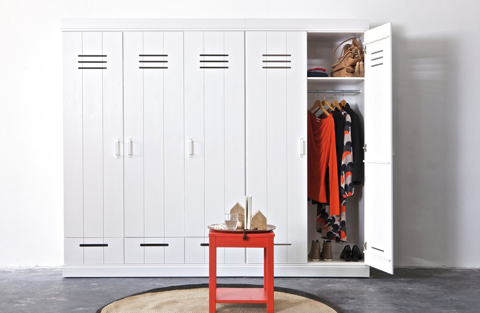 Woood Connect White 2 Door 2 Drawer Wardrobe