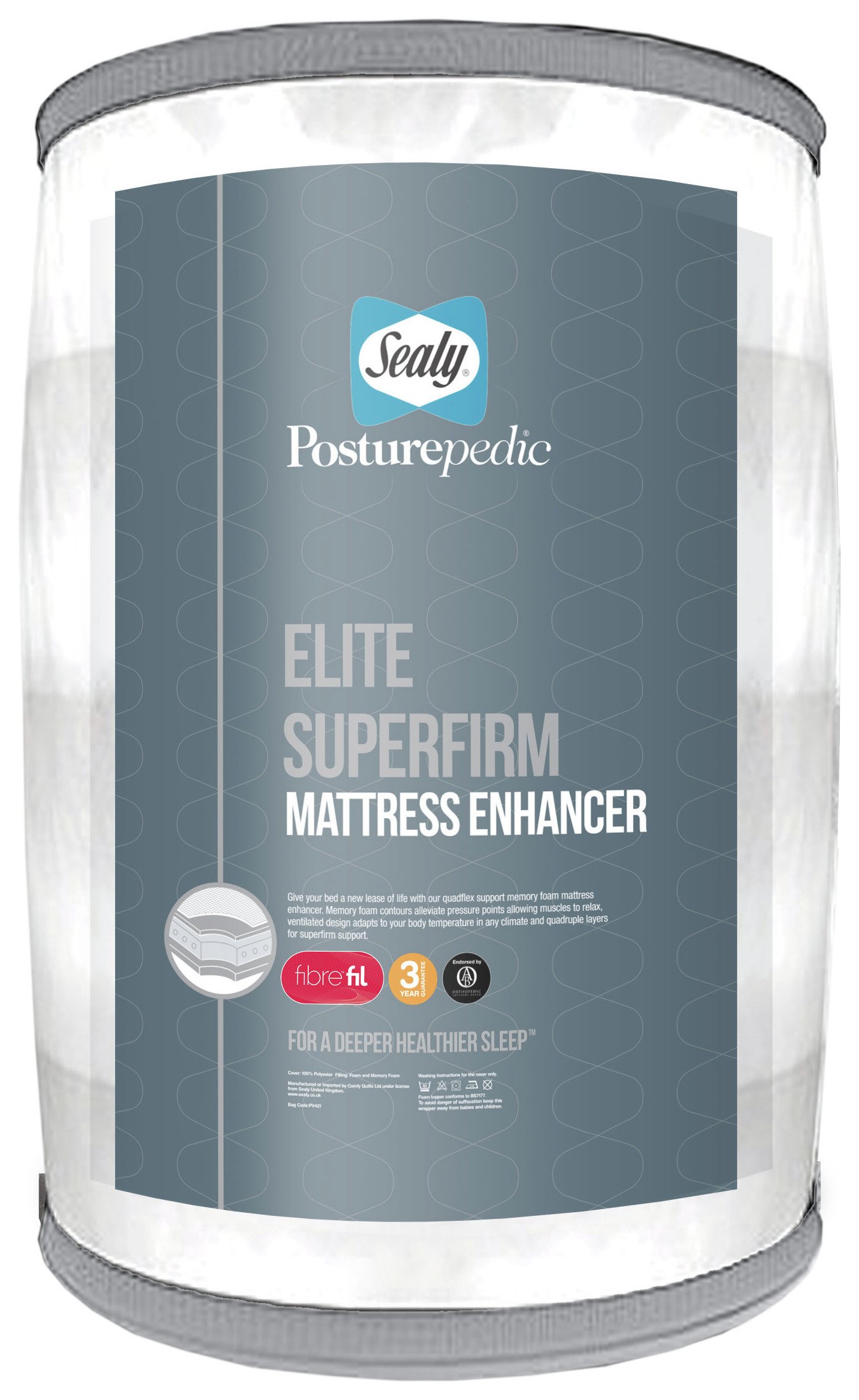 Sealy Posturepedic Elite Mem Foam Mattress Topper - Double