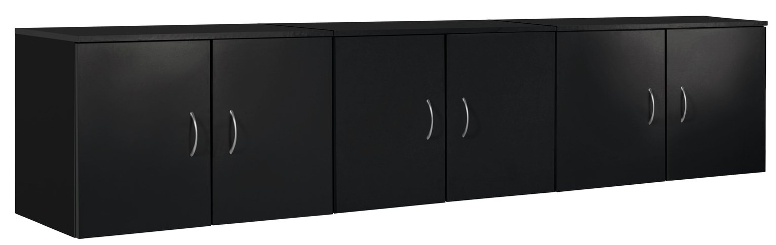 Argos Home Cheval Overbed Cupboards - Black