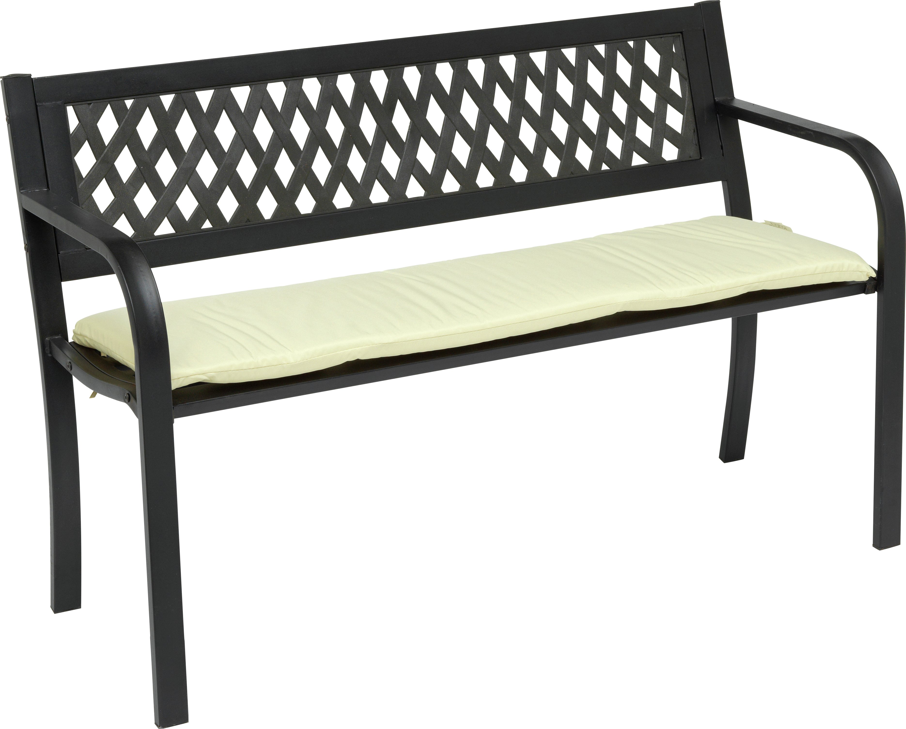 Argos Home 4ft Steel Bench with Cushion