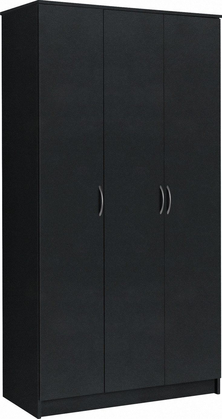 Argos Home Cheval 3 Door Wardrobe - Black