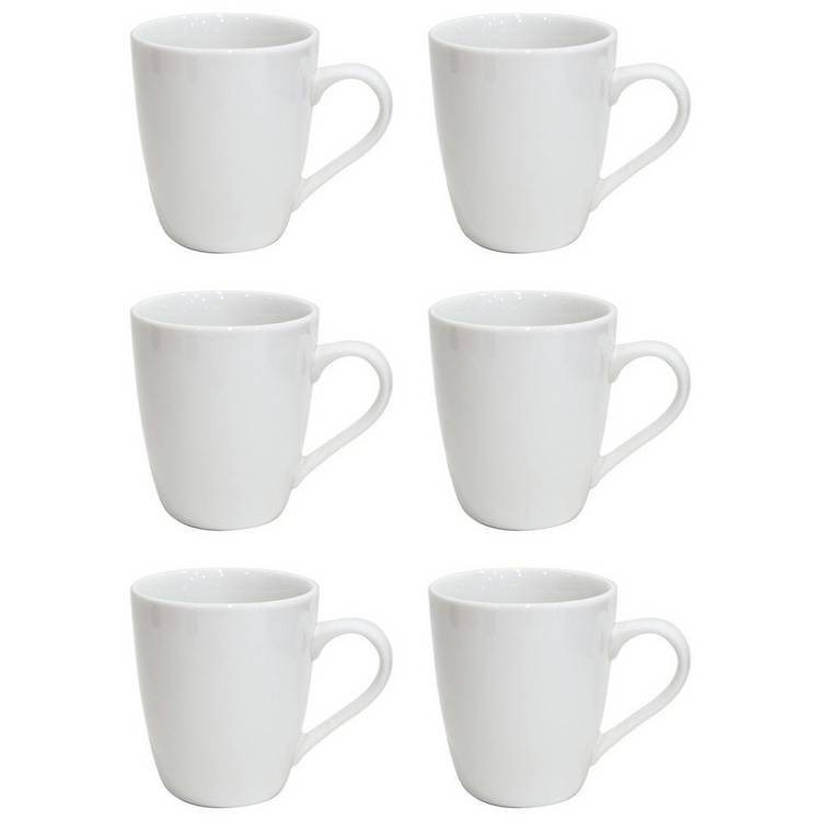 Argos Home Set of 6 Porcelain Mugs – White 0